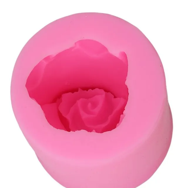 3D silicone mould in the shape of a rose