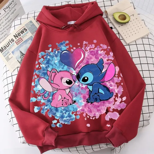 Children's designer hoodie with Stitch print