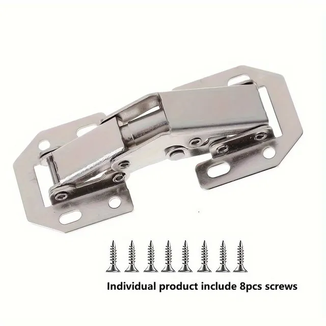 10 pcs hidden hinges for cabinets, top mounting, hidden hinges for kitchen cabinets without frame with screws