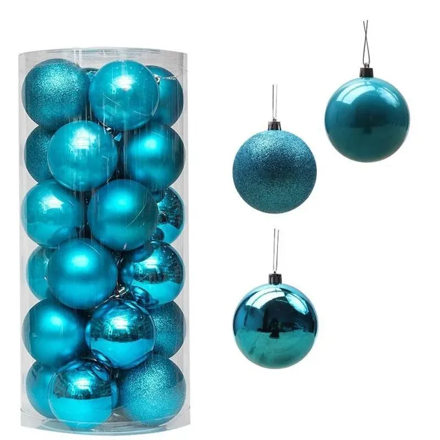 Trendy Christmas tree balls in different colours Bianca