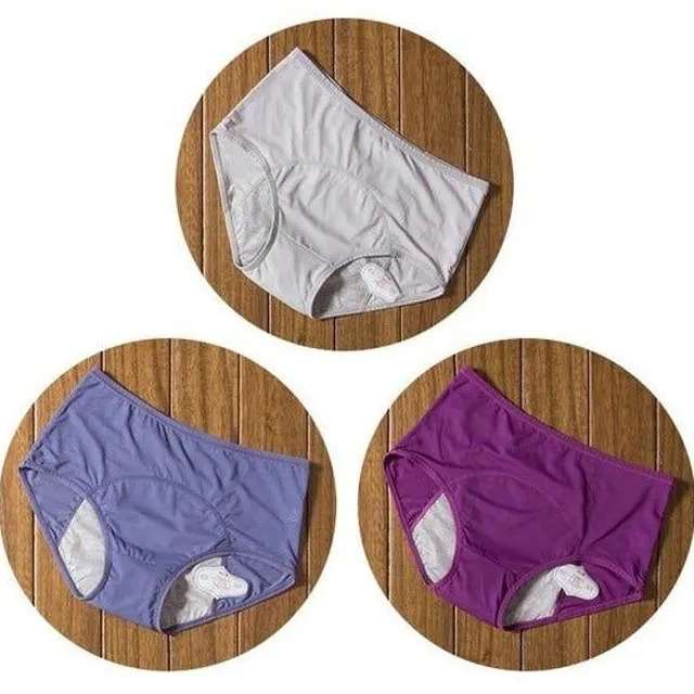 Set of menstrual panties with high waist 3pcs - more colors