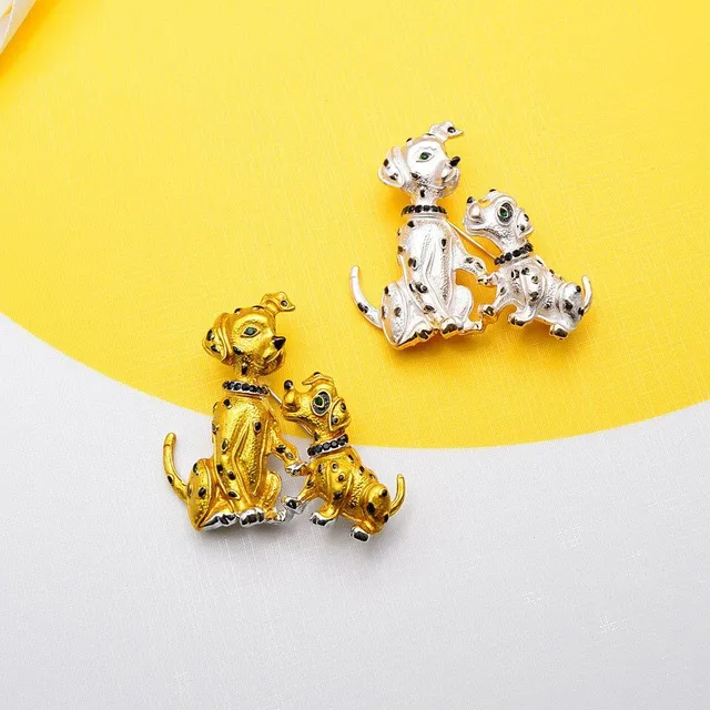 Stylish modern Dalmatian brooch