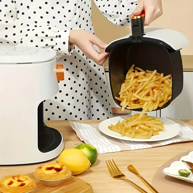 Hot air fryer with touch screen, oil-free oven, one-button control, multifunctional, home, large capacity