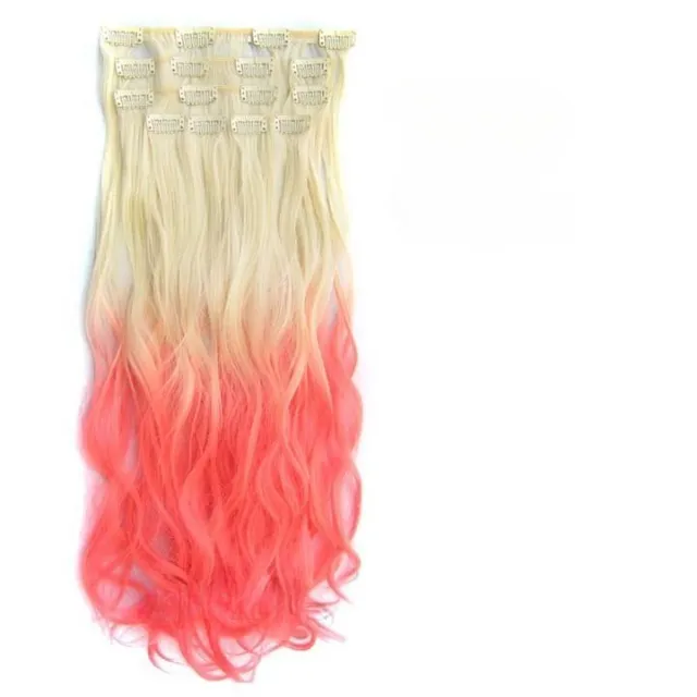 Clip in set STANDARD wavy - shade ombré