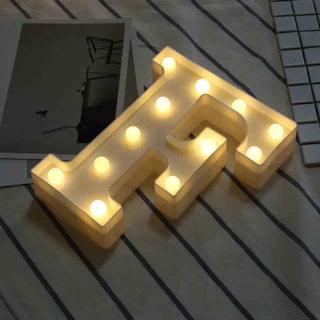 LED light letters f