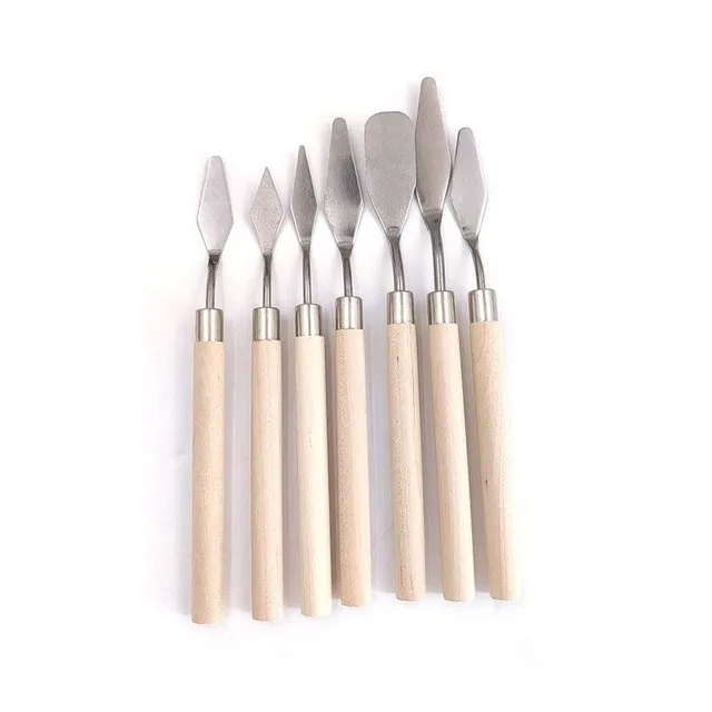 Set de spatule de pictură, 7 bucăți, culoare închisă Elroy