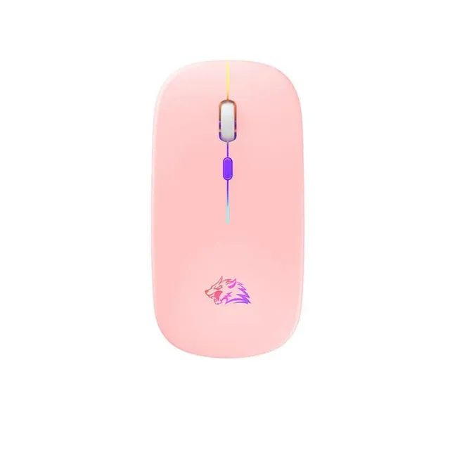 Wireless Bluetooth mouse with LED lighting and quiet button