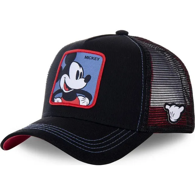 Unisex baseball cap with motifs of animated characters MICKEY NAVY BLACK