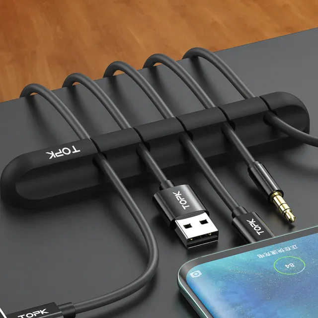Organizator de silicon pentru cabluri USB