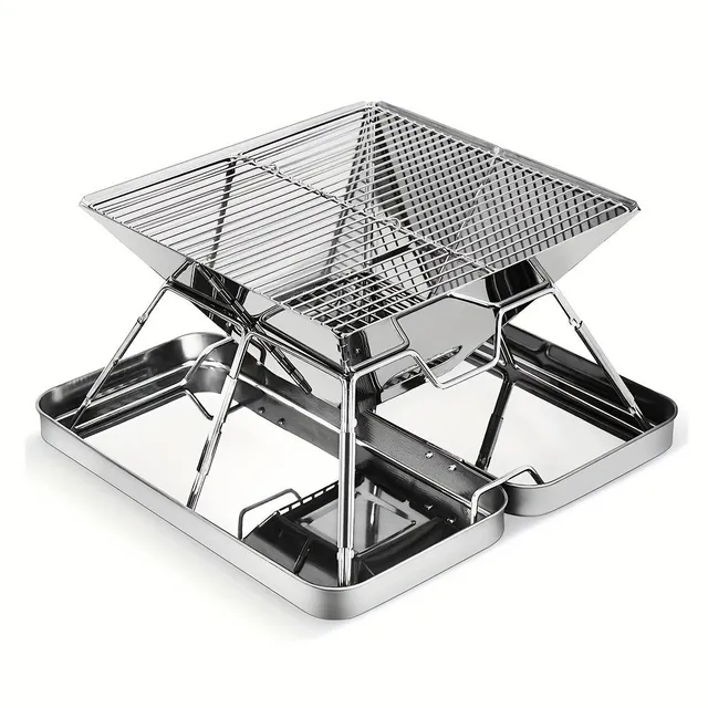 Outdoor Portable 304 Stainless steel Foldable Barbecue Barbeque, Heating stove Wood BBQ Barbeque on Coal