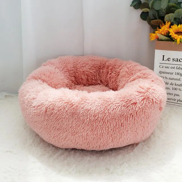 Luxury fluffy cat bed