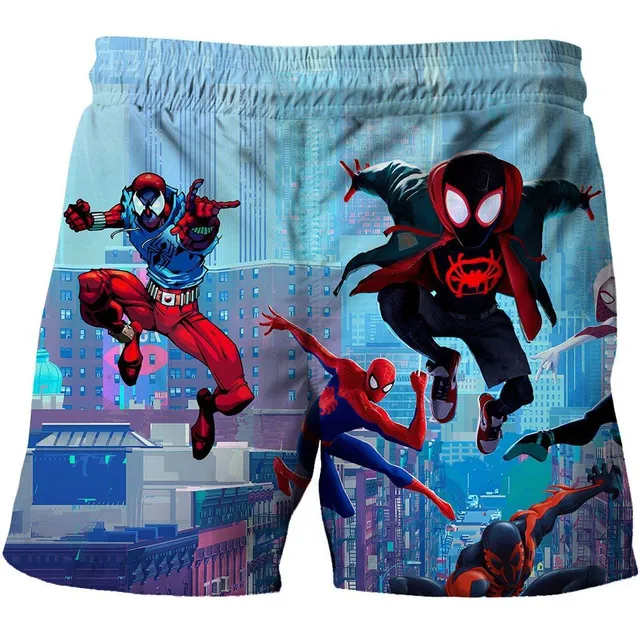 Children's modern spring shorts with a luxury motif of popular Marvel superheroes Kaufman