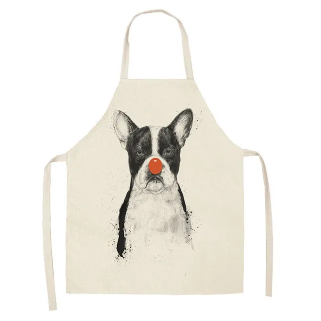 Kitchen apron with dog pattern