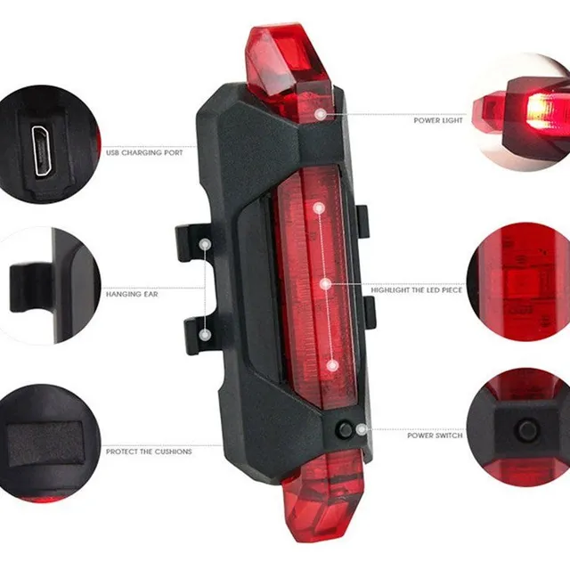 LED USB lámpa kerékpáron
