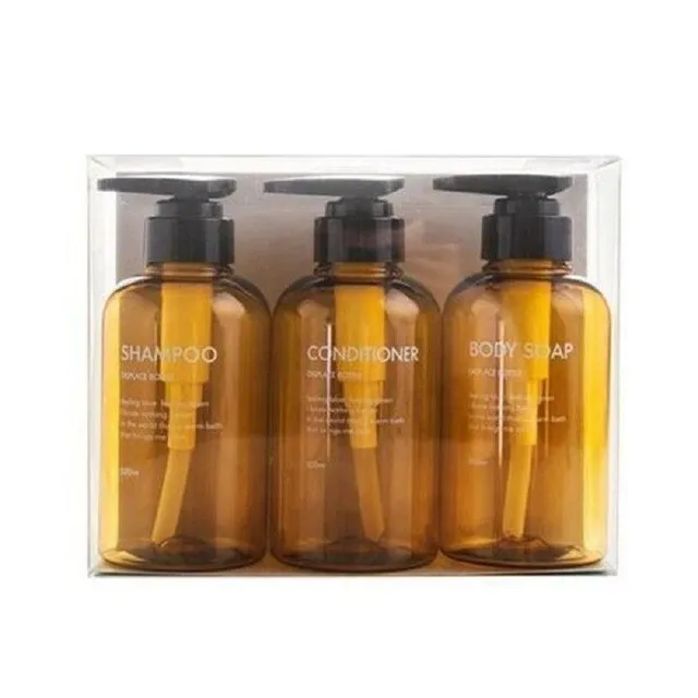 Set of cosmetic bottles 3 pcs