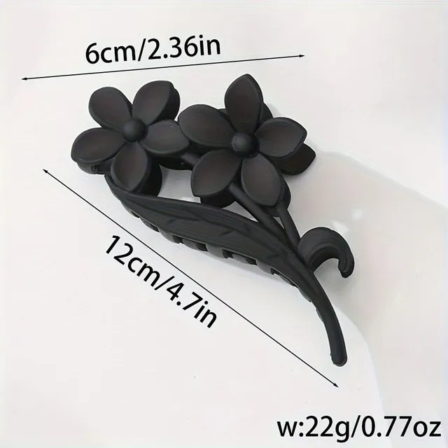 Vintage matte floral hair clips - against slipping, firm grip for strong and curly hair - ideal for everyday wearing