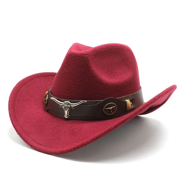 Luxury unisex monocolor trendy luxury western hat with ornament