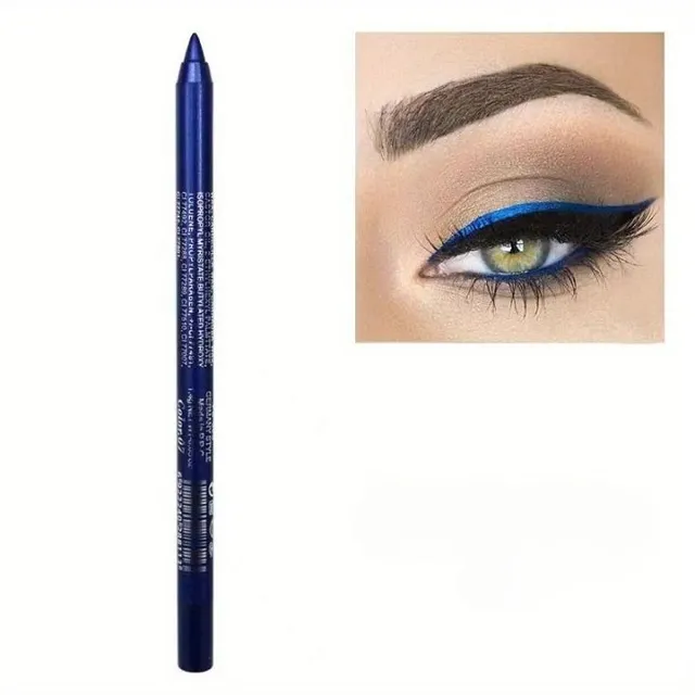 Waterproof pencil for coloured liners, shadows and lips - smudge-free