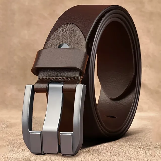 Belt made of genuine beef leather with needle and retro casual design for men