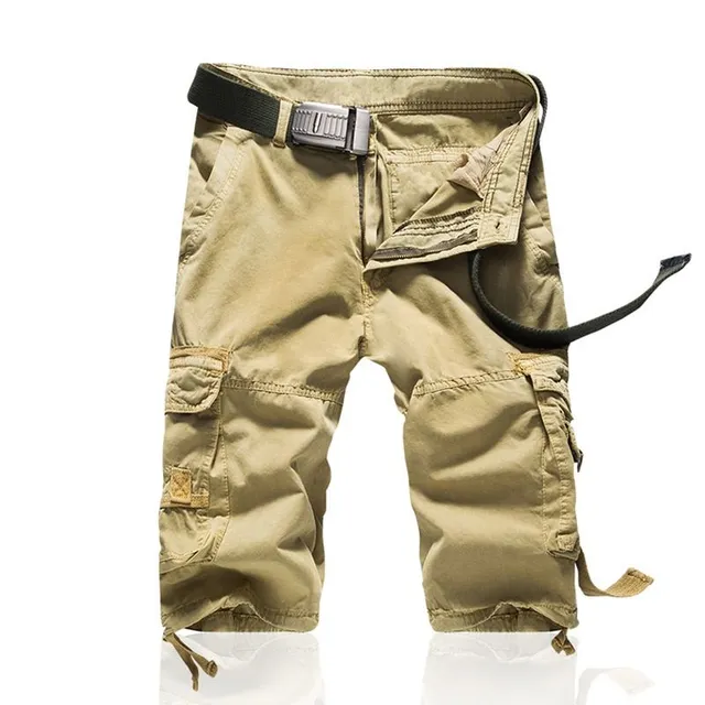 Pantaloni scurți cargo confortabili pentru bărbați cu model de camuflaj