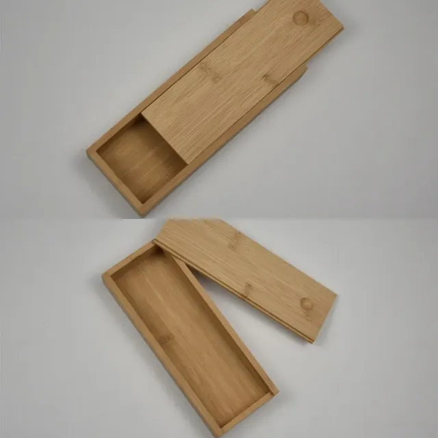 Bamboo card box with close closure - quality material