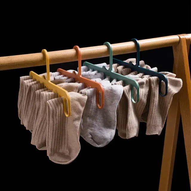 Multipurpose rack for drying underwear with clips for underwear, socks and small objects