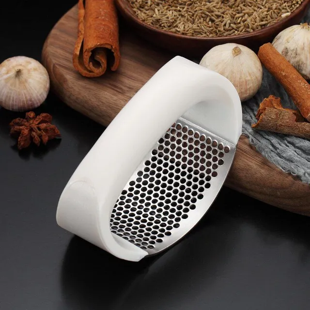 Stainless steel garlic press