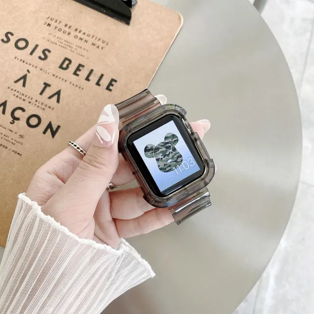 Ochranný priehľadný remienok s puzdrom pre Apple Watch