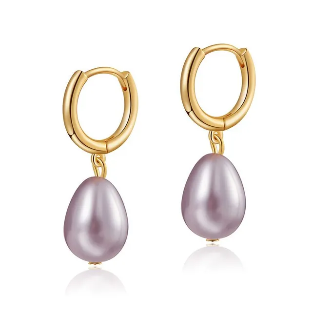 Magnifiques boucles d'oreilles pendantes pour femmes avec perle