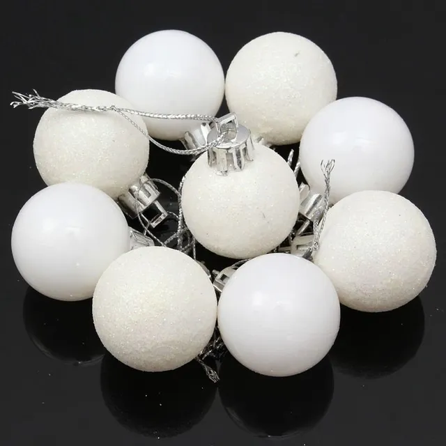 Christmas balls white 24 pcs