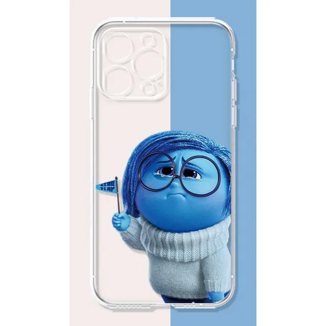 Husă transparentă pentru telefoane iPhone cu personaje din desenele animate V în cap 2 - Inside Out 2