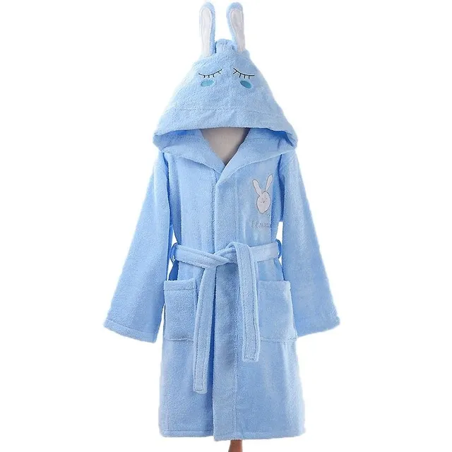 Baby soft robe with cute ears on Jodie's hood