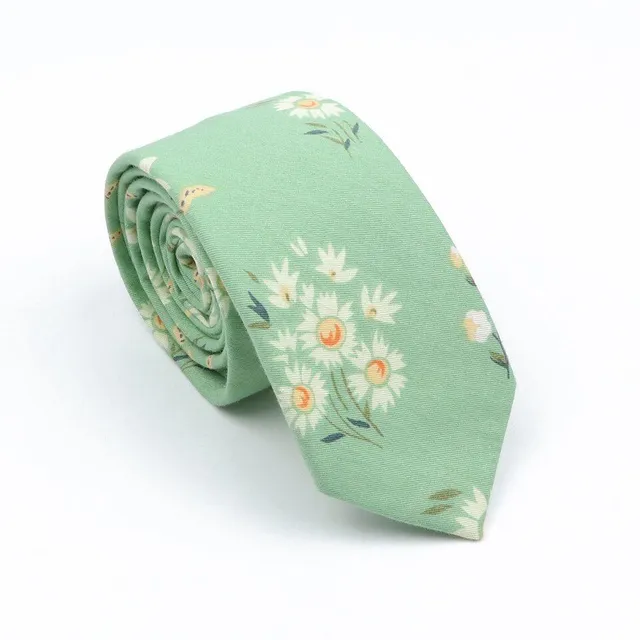 Stylová unisex kravata s květinovým motivem Clive