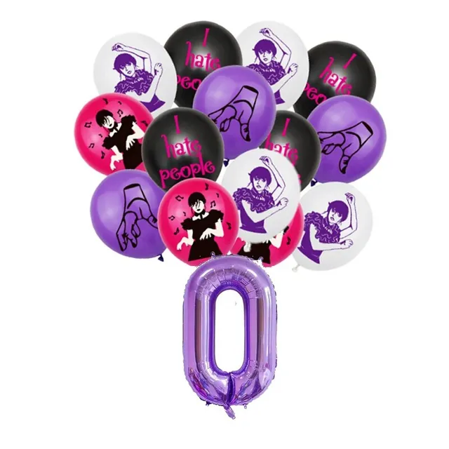 Születésnapi party szerdai dekoráció lufi készlet 17pcs Balloon -0