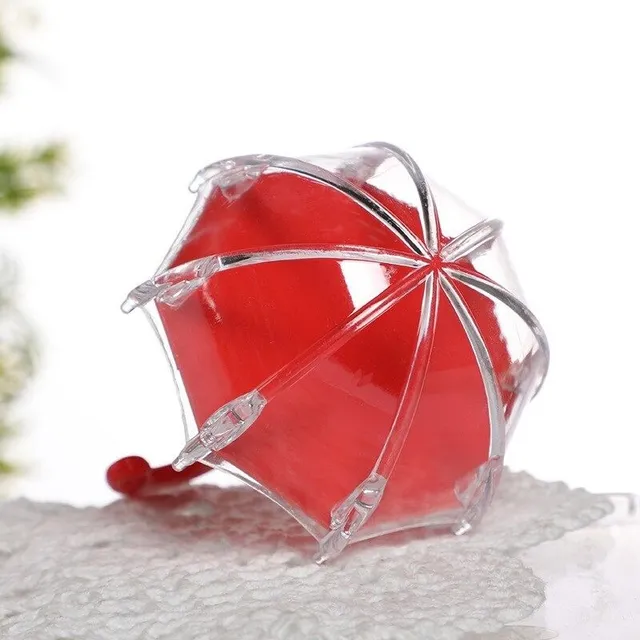 Plastic candy box in the shape of an umbrella 12 pcs