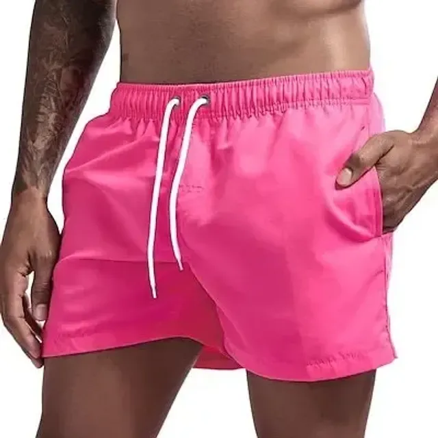 Men's swim shorts with quick-drying material and pockets