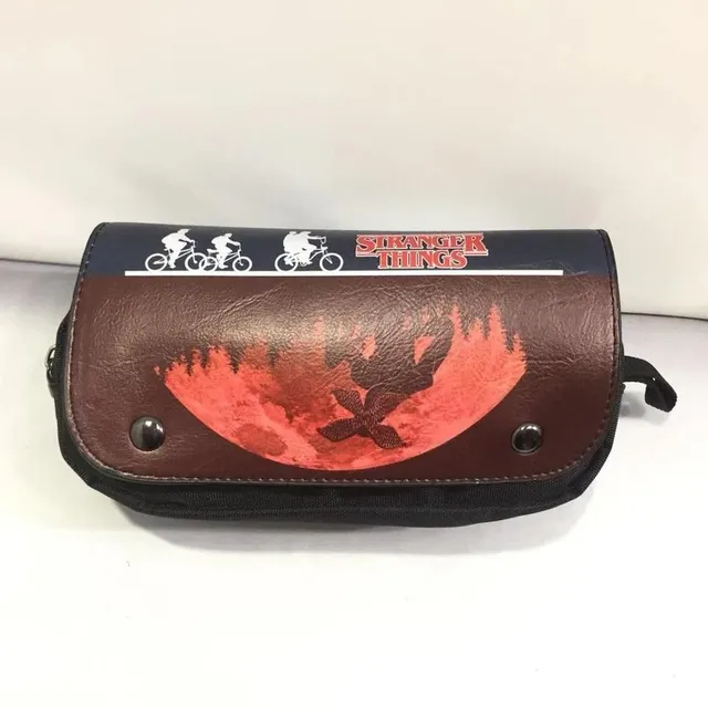 Culoare Stranger Things - Etui spațios pentru rechizite școlare sau de birou