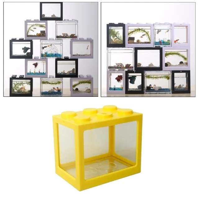 Mini aquarium Cube barva-zluta