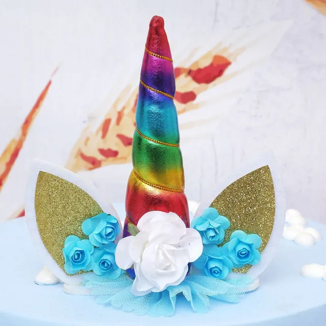 Decoration for cake with unicorn - 5 variants