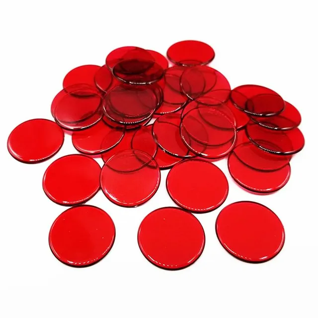 Children's transparent plastic coin - 100 pcs