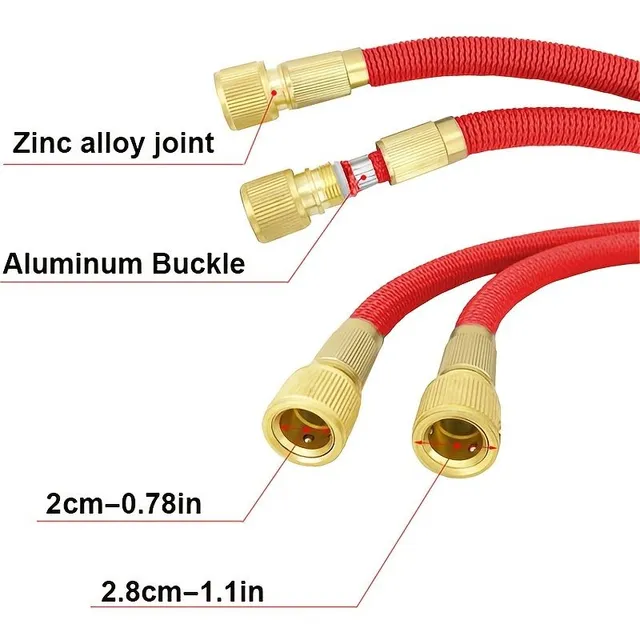 1pc water gun for cleaning the car, triple expansion magic hose, high pressure dispenser adjustable flexible, family, garden irrigation