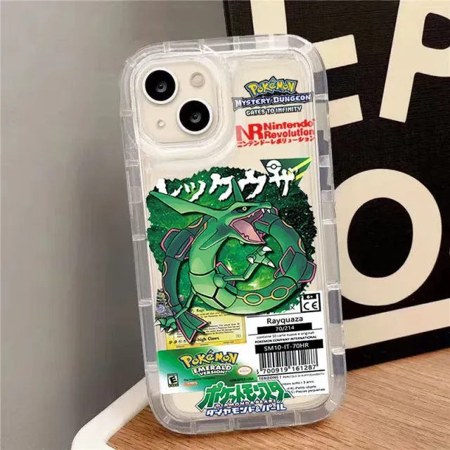 Funda transparente de moda para teléfonos iPhone con motivos de personajes favoritos de Pokémon