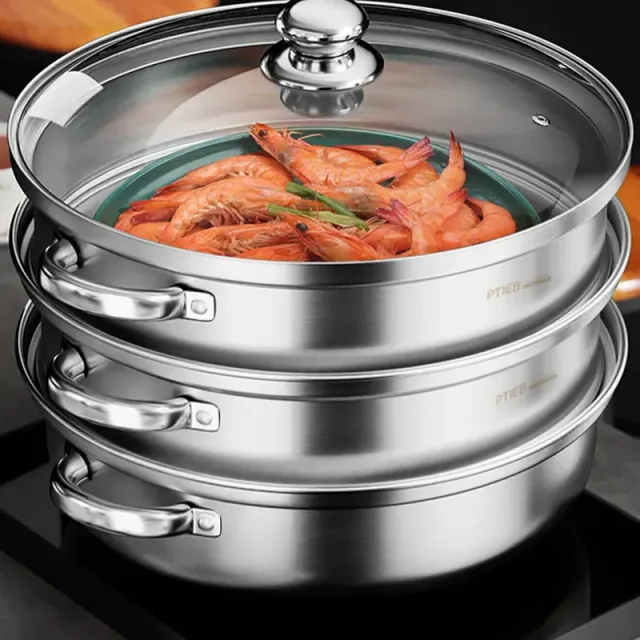 Stainless steel steamer, reinforced material, durable and easy to wash
