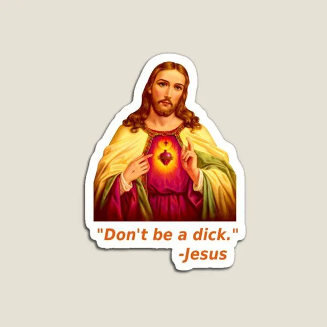Funny magnet with Jesus Herman