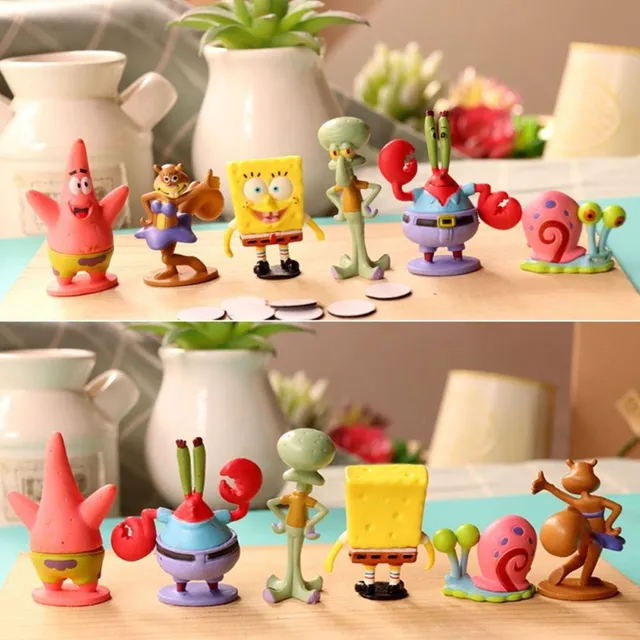 Spongebob figures in trousers - 6 pcs