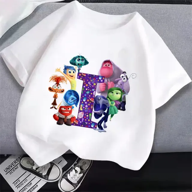 Baby T-shirt with short sleeve and letter printing and characters from a fairy tale In Head 2 - Inside Out 2