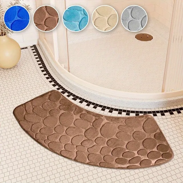 Bathroom mat tiles - rounded corners, soft, anti-slip, fast-drying, absorb water, for household use, bathroom, bath mat, bathroom accessories, bathroom decorations