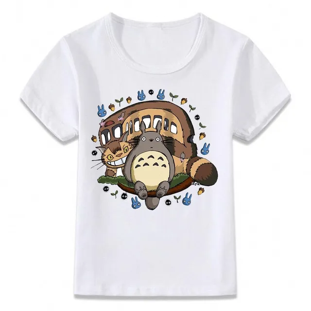 Detské tričko s potlačou animovaného seriálu Môj sused Totoro