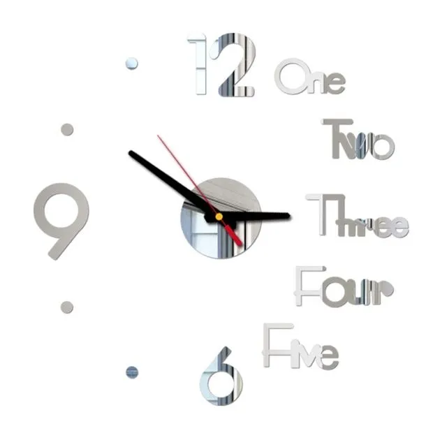 Stylish modern 3D clock 04