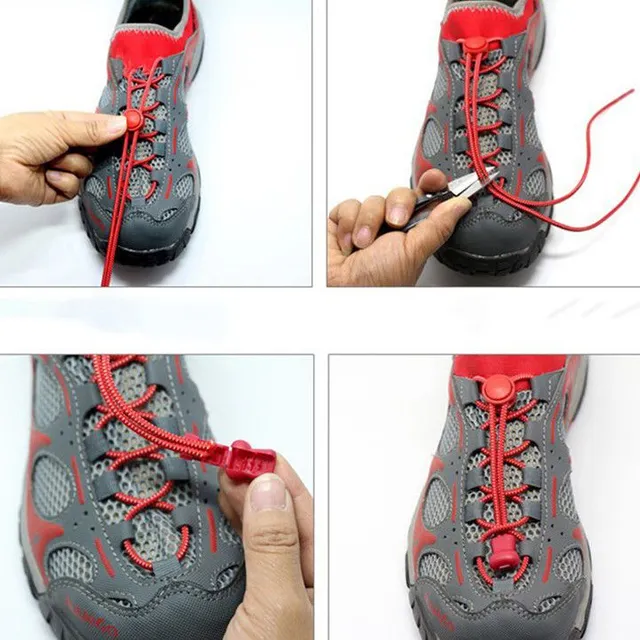 Praktické šnúrky do topánok s posúvačom - 6 farieb